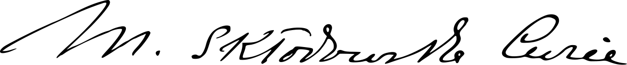 Marie Curie signature